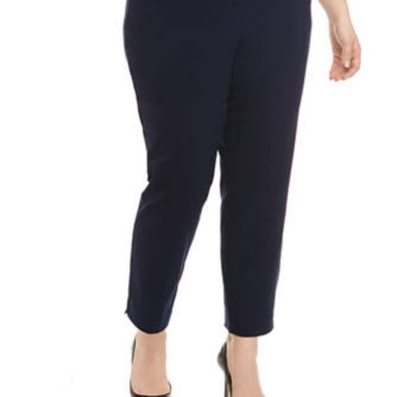Kim Rogers Plus Size Millennium Navy Ankle Pants - Picture 2 of 10